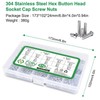 Foliv 570 Pieces Stainless Steel M3 Screws and Nuts Assortment