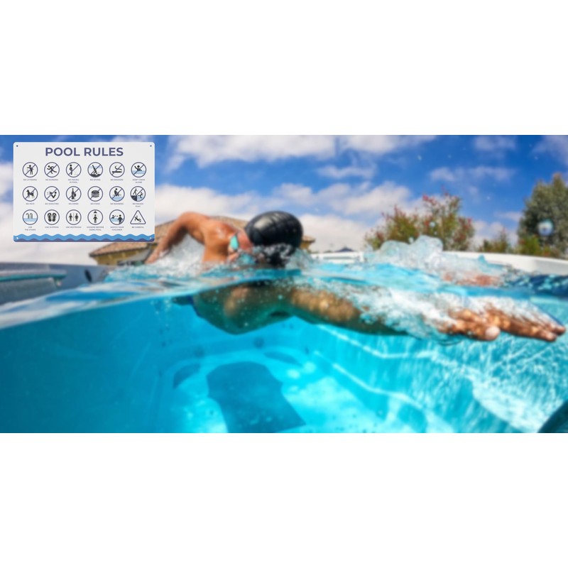 Premium A4 Pool Rules Sign - 3mm Aluminium Composite Panel,