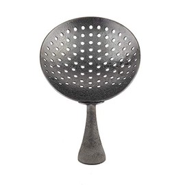 Tablecraft Premium Collection Julep Cocktail Bar Strainer, 18/8 Stainless Steel, Black Acid Etch Finish