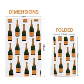 WCGXKO Champagne Kitchen Tower Bridal Shower Gift Champagne Bottle Gift Bachelorette Party Gift (Clicquot Towel CA)