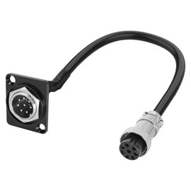XMSJSIY GX16 8 Pin Male to Female Adapter Connector Cable D-Type Panel Mount GX16 8Pin Socket Aviation Connector Aviation Electrical Cable for High-Speed Rail, Ships - 20cm/7.8inch