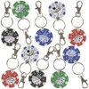 ArtCreativity Poker Chip Keychains for Kids, Pack of 12, Fun