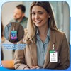 libfrnt 20 Pcs Sublimation ID Badge Holder Blanks, Vertical ID