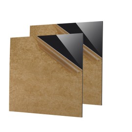 2Packs 1/8 Thick 12 x 12 Inch Black Acrylic Sheet for Laser Cutting, Engraving, Badges, UV Printed Signs, Home Decor, Crafts, and Creative DIY Projects with Acrylic Protective Paper