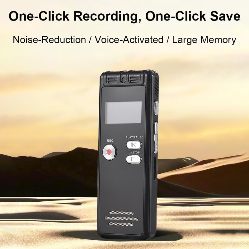 Docooler Digital Voice Recorder, 32GB Voice Activated Recorder with Noise