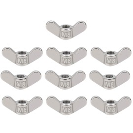 Tuerca de Mariposa M8 de 10 Piezas, Tuerca de Mariposa de Acero Inoxidable 304, 8Mm / 0,31 Pulgadas, Tuercas de Mariposa, Herrajes de Sujecióntuerca