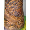 20" DRAGONS (M21) Handmade Deep Carved Djembe Bongo Drum with