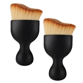 GENHY 2 PCS Car Interior Cleaning Brushes – Effortlessly Remove Dust and Dirt from Engine Compartments and Dashboards with Curved Design (Black)