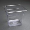 Vogue Reusable Polycarbonate Plastic 1/6 Gastronorm Container 150mm, Clear, Food