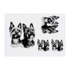 4 x 'Two Yorkshire Terriers Portrait' Temporary Tattoos - Water