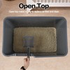 Taysisiter Large Open Top Cat Litter Pan with High Side,
