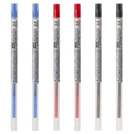 [Set of 2] Mitsubishi Pencil Style Fit Gel Ink Ballpoint Pen Refill 0.5mm Black Red Blue 3 Colors UMR109-05