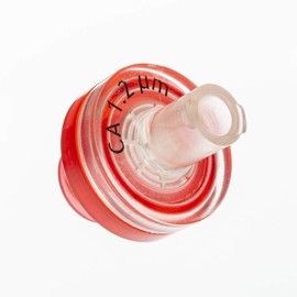 GVS Filter Technology, Syringe Filter, ABLUO, 13mm, CA Membrane, 1.2µm, Acrylic Housing, Red Color, 100/pk