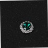Operitacx Pack of 40 Silver Gemstones Green Rhinestone Buttons Brooch