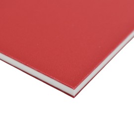 BuyPlastic King ColorCore Plastic Sheet 1/4" x 12" x 12" Red-White-Red Color Core, HDPE Board, High Density Polyethylene Panel