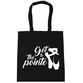 Hippowarehouse Get to the Pointe Ballet Tote Shopping Gym Beach Bag 42cm x38cm, 10 litres