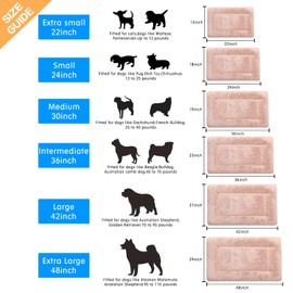 Dog Beds Crate Pad for Extra Large Dogs Fit Metal Dog Crates,Ultra Soft Dog Crate Bed Washable & Anti-Slip Kennel Pad for Dogs Cozy Sleeping Mat,Pink 48inch