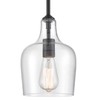 JEENKAE Modern Farmhouse Pendant Lighting for Kitchen Island Glass Black