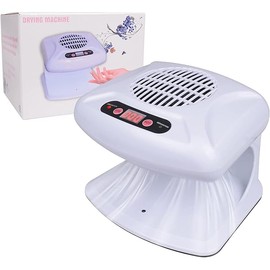 Air Nail Dryer with Automatic Sensor, 300W Timing Nail Fan Blow Dryer for Both Hands and Feet, Warm & Cool Wind Blower for Regular Nail Polish, Home and Salon Use No Harmful (Light Blue)