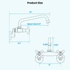 gotonovo Wall Mount Kitchen Sink Faucet Double Cross Handle Commercial