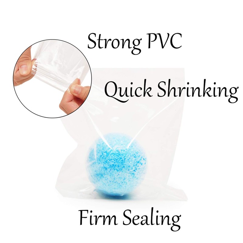 LazyMe Shrink Wrap Bags, 4 x 4 inch, PVC Heat