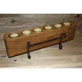 6 Replacement Sugar Mold Candle Holder Primitive Clear Glass Votives Candles