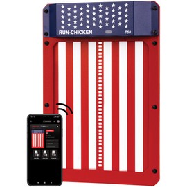 RUN-CHICKEN Door T50 – Automatic Chicken Coop Door Opener, Battery Powered & Weatherproof Aluminum, Smart App & Timer Control, Predator Proof, Easy Install, Reliable All-Season Performance (USA)