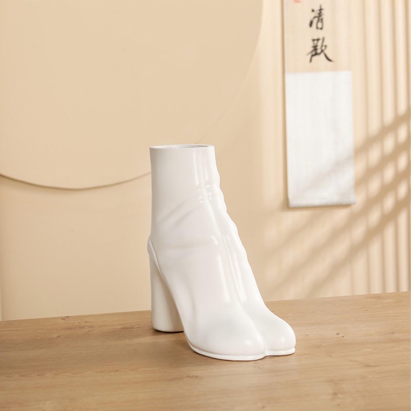 High Heel Shoes Flower Vase Realistic Wearproof Interesting High Heels