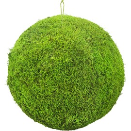 FAICOIA Artificial Plant Topiary Balls 11.81" Moss Balls Decorative Faux Dried Moss Balls Large Green Artificial Balls for Outdoors Patio Garden Balcony Backyard Indoor Home Wedding Party Decor