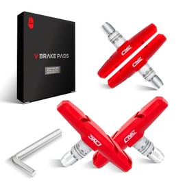 CNCLOL Bike V Brake Pads, Bicycle V Brake Blocks，55/70mm Brake pads.Red