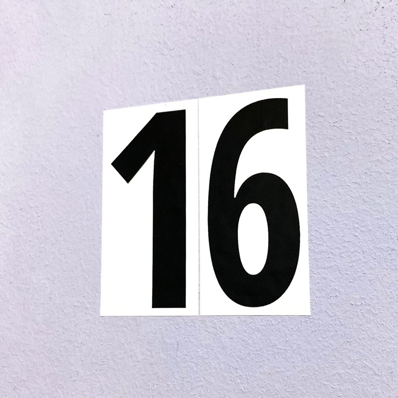 40 Pieces, 6" - Vinyl Number Stickers, Waterproof Large Stick