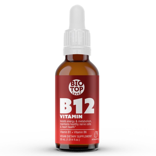 Vitamin B12 Sublingual Liquid Drops (5000 mcg) Plus B1 &
