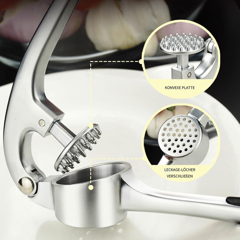 Stainless Steel Garlic Press, Garlic Press, Garlic Press, Dishwasher Safe,
