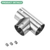M METERXITY 4-Pack Structural Pipe Connector, Tee Pipe Fittings Stainless