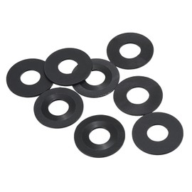 PATIKIL M12 Nylon Flat Washer, 8 Pack 12mm ID 30mm OD 1.5mm Thick Sealing Spacer Gasket Ring for Faucet Pipe Water Hose Fastener Bolt, Black