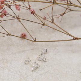 Tuscany Silver Women's Sterling Silver Celtic Triangle Stud Earrings