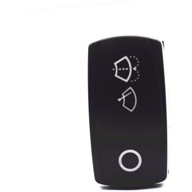 TOHUBE Laser Windshield Wiper and Washer Rocker Switch 6 Pin Off ON Momentary ON LED Light for Car Marine Boat RV Vehicle Trailer Yacht (Blue)