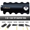 Collapsar Pool Cue Tip Repair Tool 5-in-1 Billiard Accessories Shaper/Scuffer/Aerator/Burnisher/Radius