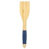 Home Basics Flat Bamboo Spatula with Indigo Silicone Handle, Natural