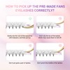 NAGARAKU Eyelash Extensions Premade Fans Eyelash Premade Volume Fan Eyelashes