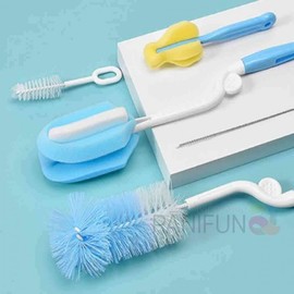 Funny Cleaning Brush 5-Piece Set for Cups, Baby Bottles, and Tumblers 5-Piece Cleaning Brush Set - Random Color 3ea