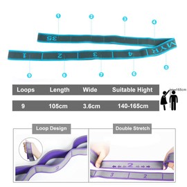 JJunLiM Loops Exercise Bands Kids Adult Latin Bands 15-20 kg Expander Pilates Yoga Stretch Resistance Bands Fitness Elastic Dance Training Bands Gymnastics Exercise Bands Workout (105cm Blue)