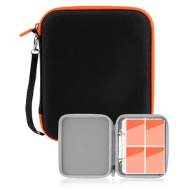 Boolico Trading Card Album, Portable Cards Scrapbook with Zip, 10 Pages, 80 Cards Capacity (Black)