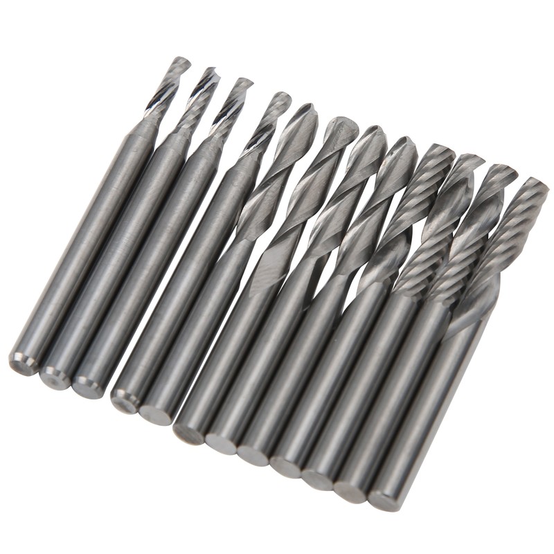 12pcs Woodworking File Burr 3.175 x 17mm/ 2 x 8mm
