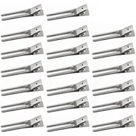 50 Piezas Pinza Cabello de 4, 5cm, Hierro, Plata, Horquilla Peinado Profesional y Permanente, Apertura Fácil, Sujeción Firme, Diseño Ligero, Hecho a Mano