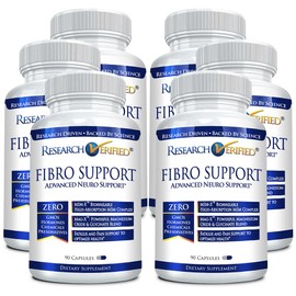 Research Verified Fibro Support - 540 Capsules - MSM, Magnesium, Vitamin D3, BioPerine - 6 Month Supply - Vegan