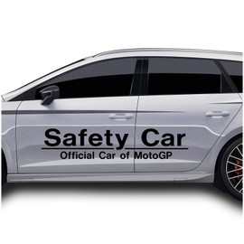 Finest Folia 2x Safety Car Aufkleber Set 120x25cm Waschstra?enfest Selbstklebend fr Auto Kfz Zubeh?r Tuning Dekor Sticker KX034 (Schwarz Matt)