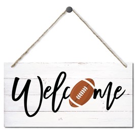 Welcome Sign, Fall Decoration, Hanging Wood Sign Home Decorative, Football Welcome Wood Sign, Fall Decor, Autumn Home Decor, Decorative Wood Wall Sign, Welcome Wooden Door Hangers