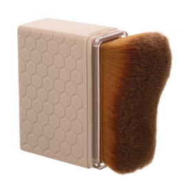 FRCOLOR Portable Self Tanning Brush with Cover Travel Friendly Makeup Brush for Foundation and Blush Application Gentle Bristle Design for Smooth Skin Versatile Cosmetic Tool