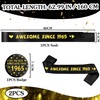 60th Birthday Decorations Sash for Men - Black and Gold